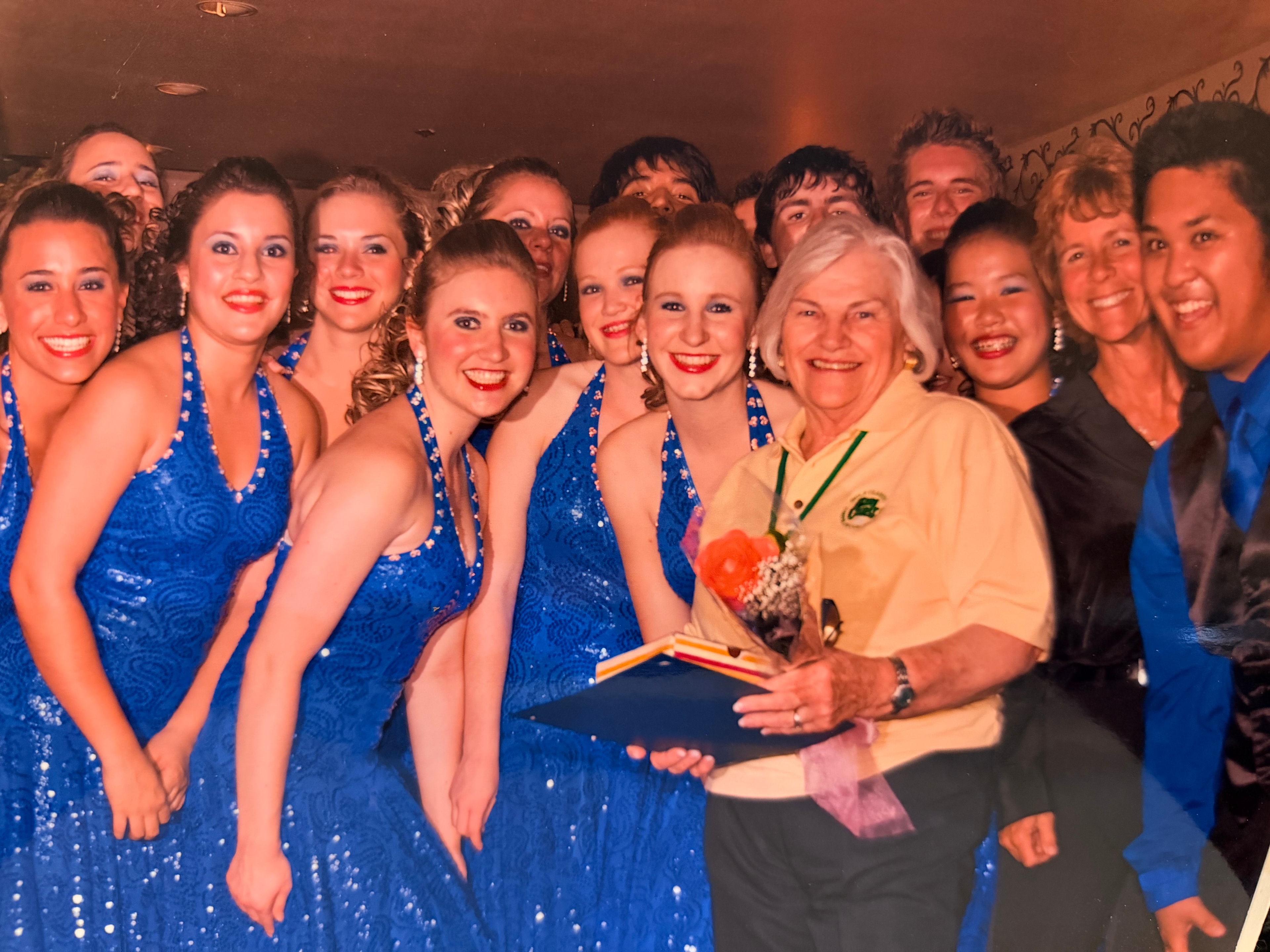 Shirley Casper with vocal music students